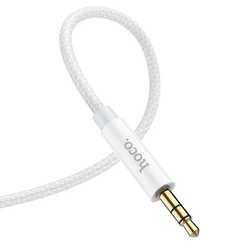 Аудiокабель HOCO UPA19 AUX audio cable (L=1M) Сріблястий - фото 3
