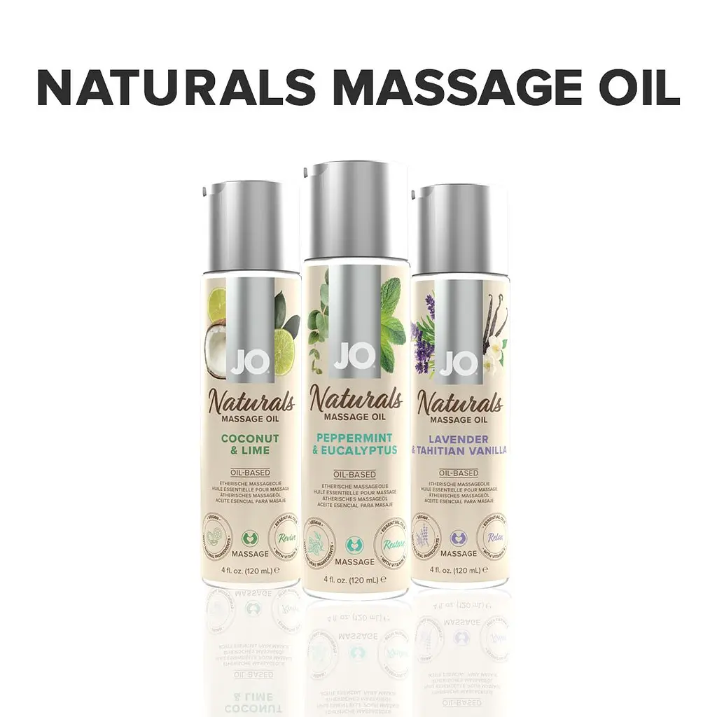Масажна олія JO Naturals Massage Oil Peppermint & Eucalyptus, 120 мл - фото 5