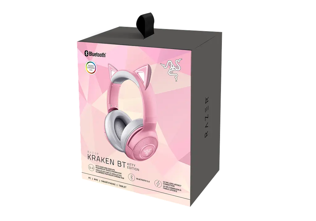 Гарнитура Razer Kraken Kitty Edition Quartz BT RGB Pink (RZ04-03520100-R3M1) - фото 3
