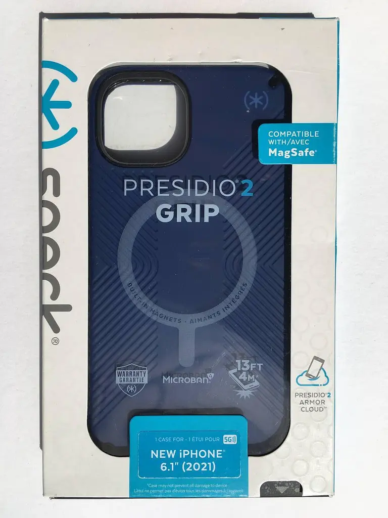 Чохол протиударний з антимікробним покриттям Speck Presidio2 Grip MagSafe 141759-9128 для Apple iPhone 13 (6.1") Blue - фото 10