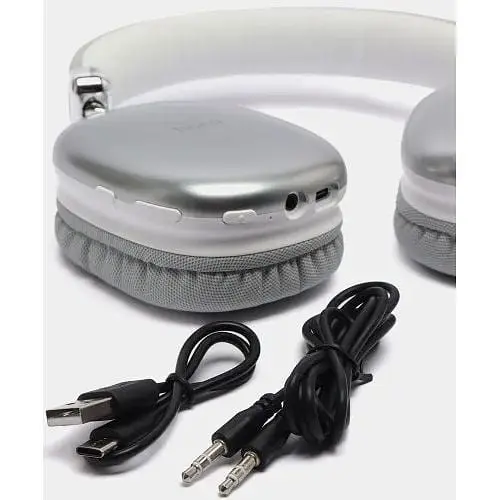Гарнитура Hoco W35 Bluetooth серебристая 6931474766250 - фото 4