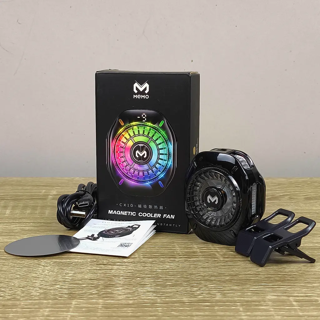 Ігровий кулер для телефону MEMO CX10 Pro RGB + ігрові напальчники MEMO FS01 - фото 6