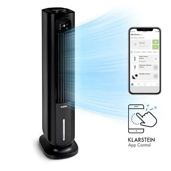 Охладитель воздуха Klarstein Polar Tower Smart 4 - in-1 Черный (10035831) - фото 2