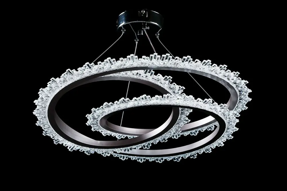 Люстра стельова LED Splendid Ray L146/1, хром, 1 лампа, регульована висота 30-100 см, діаметр 55 см, сучасний стиль для дому - фото 2