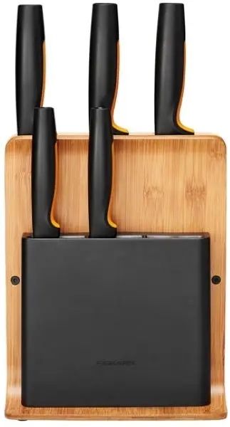 Набір кухонних ножів з бамбуковим блоком Fiskars Functional Form ™ 5 шт 1057552 - фото 2