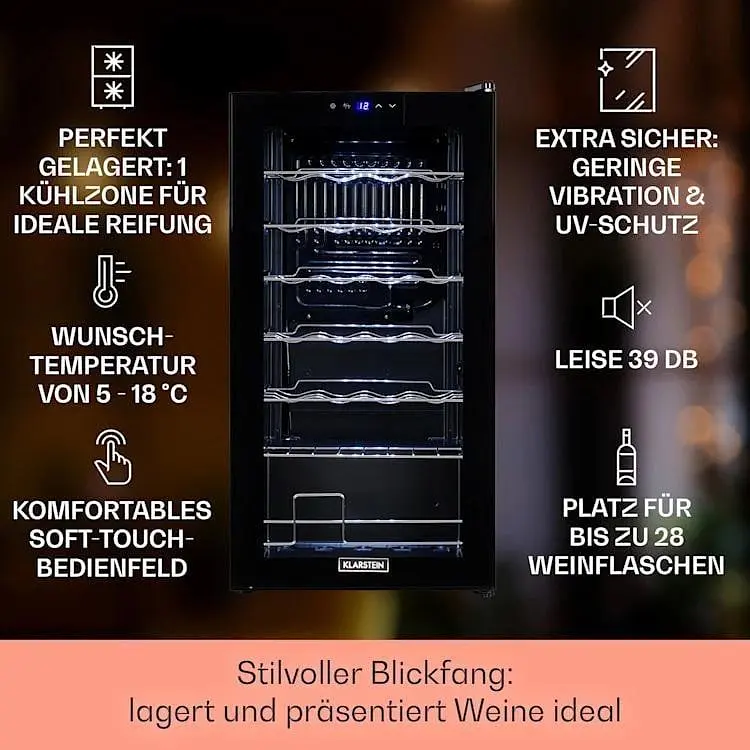 Винный холодильник Klarstein Shiraz 28 Uno (10045882) - фото 3