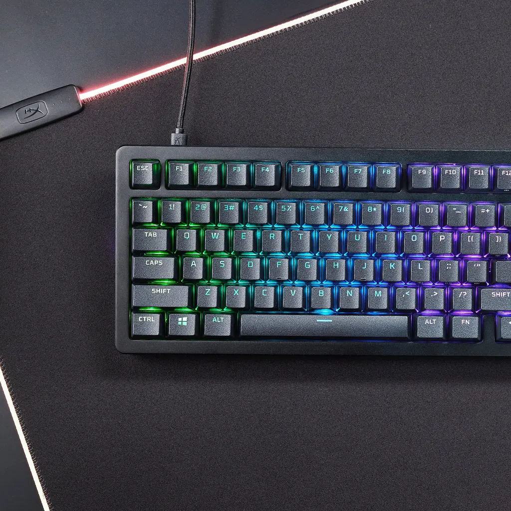 Клавіатура механічна Alloy Rise 75key, Red, USB-A, EN/UA, RGB, чорний HyperX teh0013836 - фото 9
