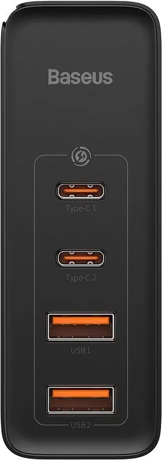 Мережевий зарядний пристрій Baseus GaN2 Pro 2C+2U 100W з Type-C to Type-C 1m black (CCGAN2P-L01) - фото 4
