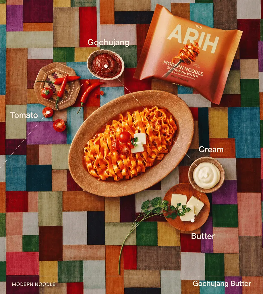 Локшина ARIH Modern Noodles Gochujang Butter 4шт х 135г - фото 7