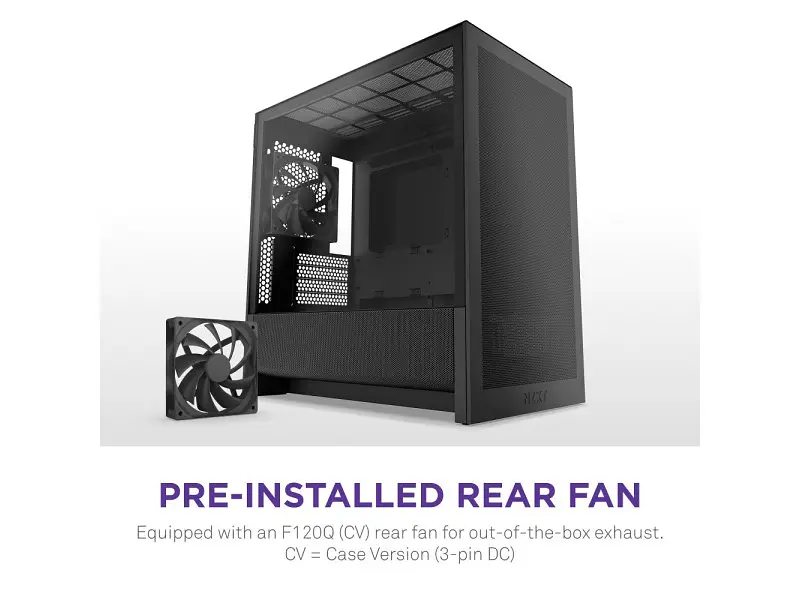 Корпус NZXT H3 Flow Black (CC-H31FB-01) - фото 5