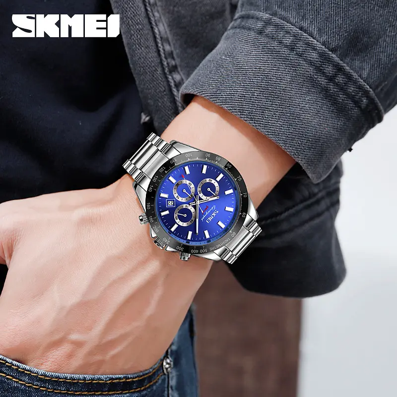 Чоловічий наручний годинник 9259SIBU Silver-Blue Skmei acs0029839 - фото 3