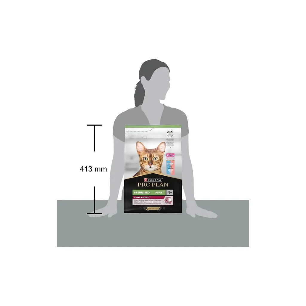 Сухий корм для кішок Purina Pro Plan Sterilised Adult 1+ Savoury Duo Після стерилізації З тріскою та фореллю 3 кг (7613036732550) - фото 3