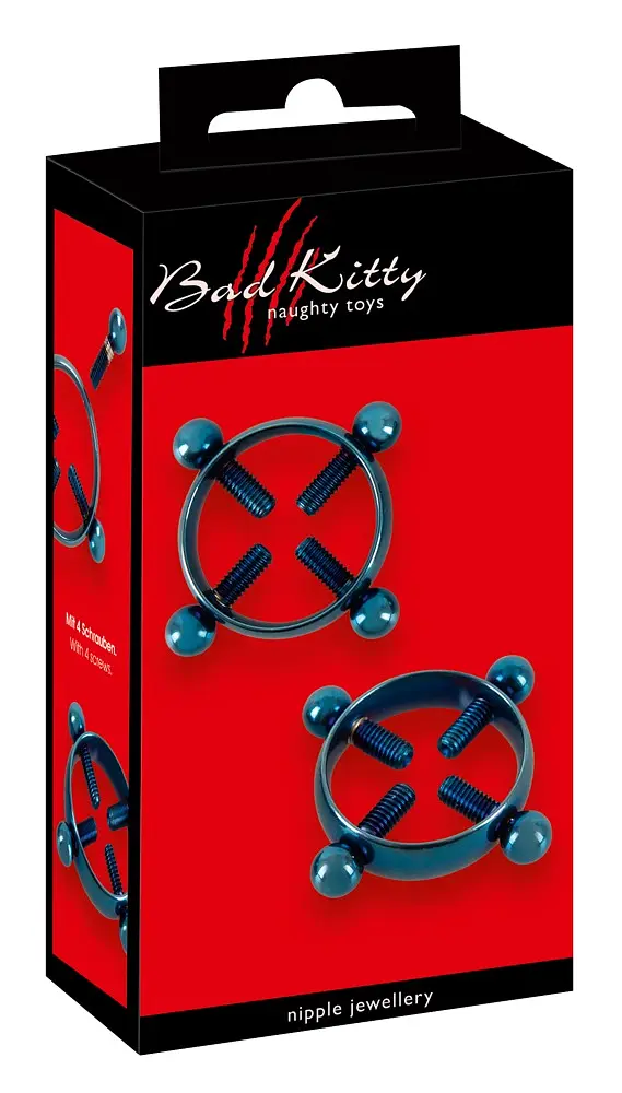 Затискачі для сосків Bad Kitty Nipple Jewellery синій - фото 7