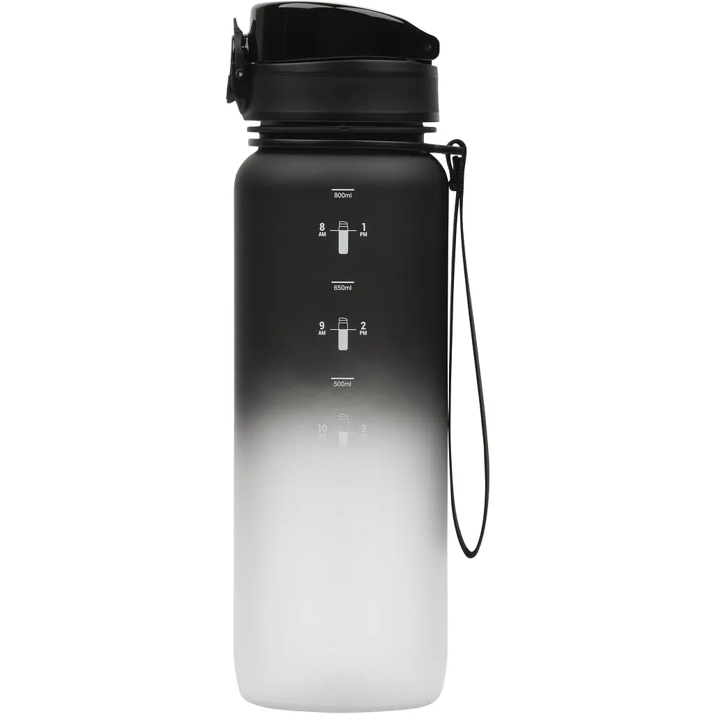 Бутылка для воды UZspace Frosted Gradient 800 мл черно-белая (3053) - фото 2