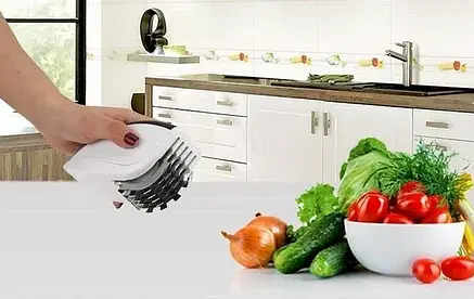 Ніж для нарізки 3 в 1 Rolling Mincer w-53 та Tenderizer з часниковим пресом овочерізка - фото 5