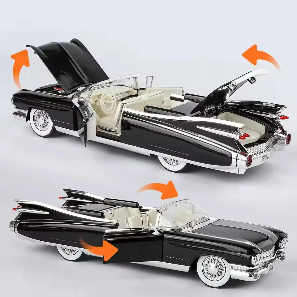 Колекційна металева модель автомобіля АвтоЕксперт Cadillac Eldorado Biarritz 1959 року з інерцією, світлом та звуком 1:24 - фото 4