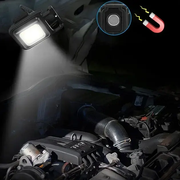 Багатофункціональний акумуляторний LED ліхтарик-брелок - фото 3