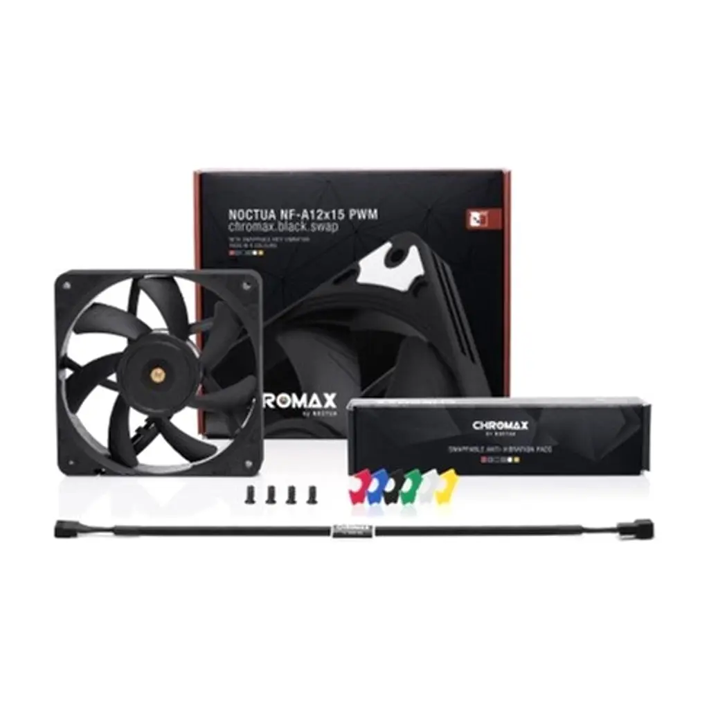 Кулер для корпуса Noctua NF-A12x15 PWM CHROMAX. BLACK. SWAP - фото 6