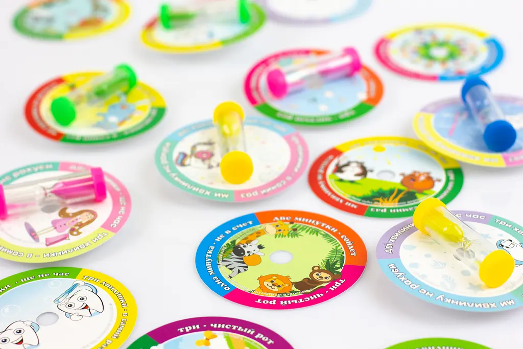 Пісочний годинник на присосці Склоприлад Чистимо зубки три хвилини Коло зелений (404626)  - фото 5