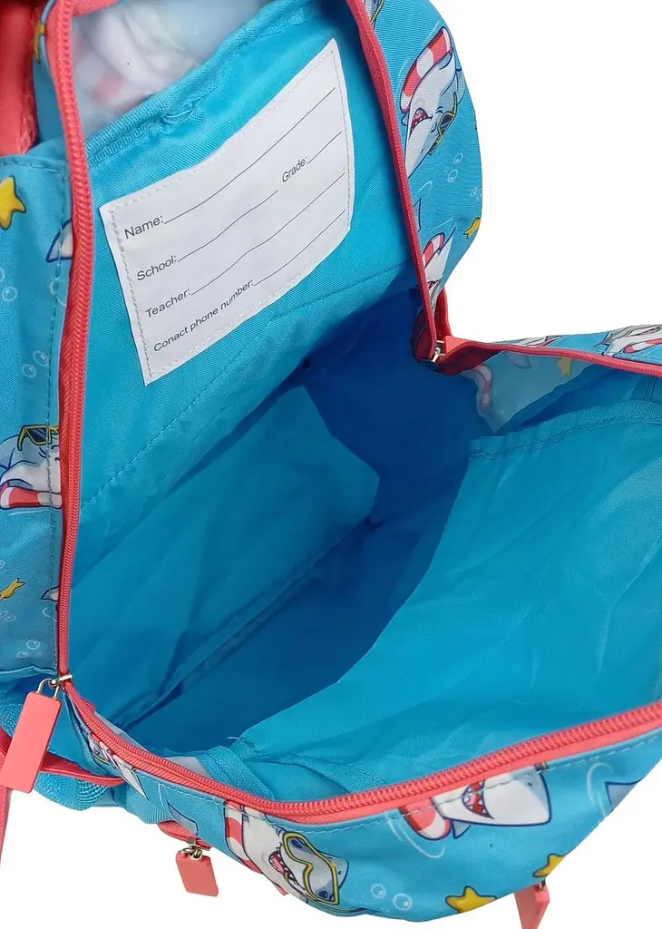 Рюкзак шкільний Riciclo Schulrucksack 19 л 41x30x13 см поліестер блакитний (акули) - фото 8