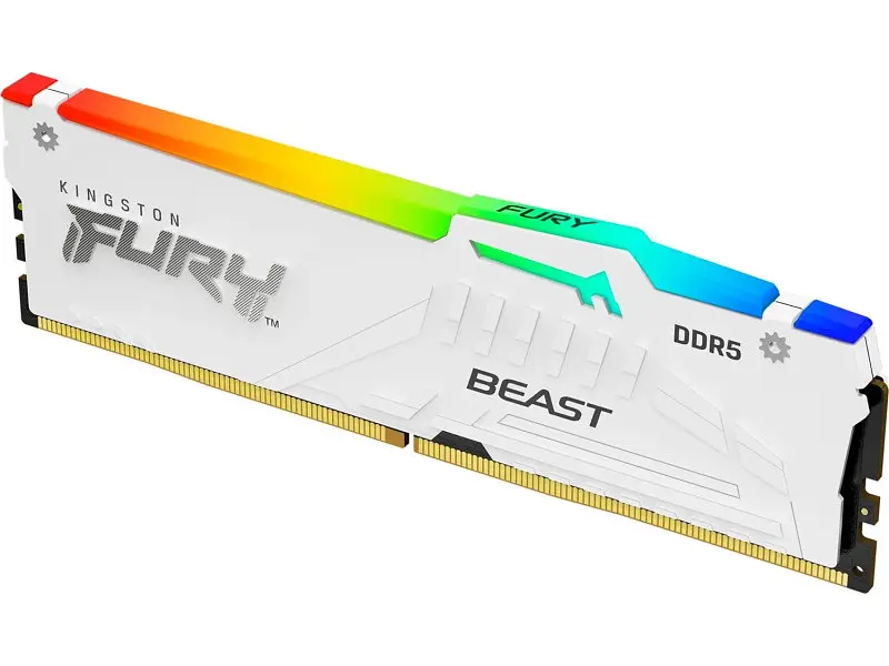 Пам'ять для настільних комп'ютерів Kingston FURY 32 GB (2x16GB) DDR5 5600 MHz Beast RGB White (KF556C40BWAK2-32) - фото 5