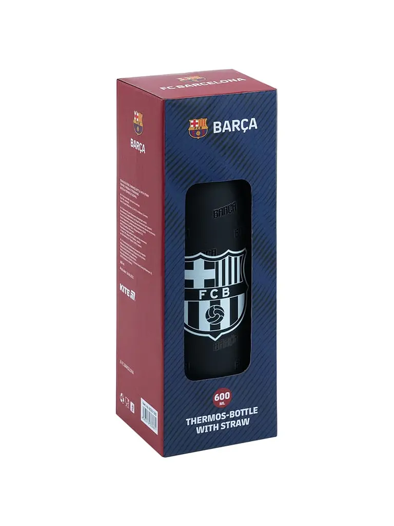 Термос KITE 600 мл FC Barcelona з трубочкою (BC25-1262) - фото 4