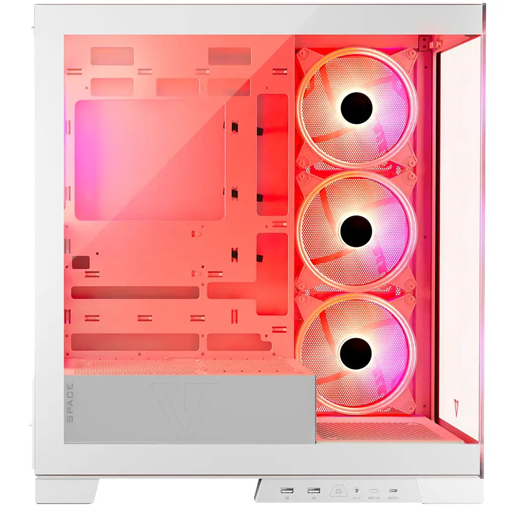 Корпус Modecom VOLCANO SPACE APEX ARGB 4x140mm fans MIDI USB 3.0x2+TYPE-C БІЛИЙ без Блок живлення ATX - фото 4