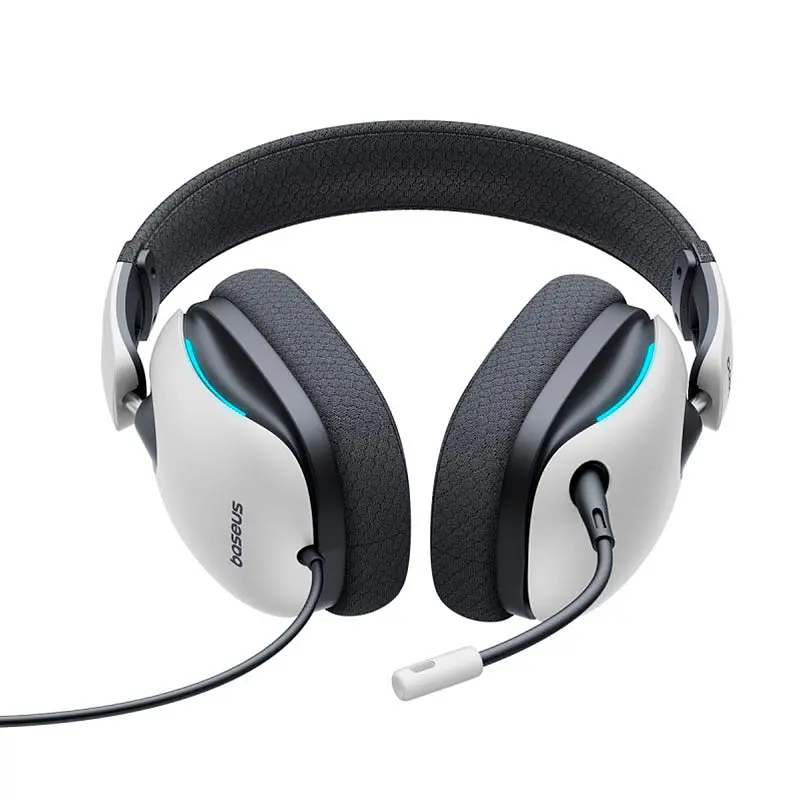 Накладные наушники Baseus  GoPlay 1+ Max Gaming Wired Headphones, 7.1 VSS, USB, white - фото 3