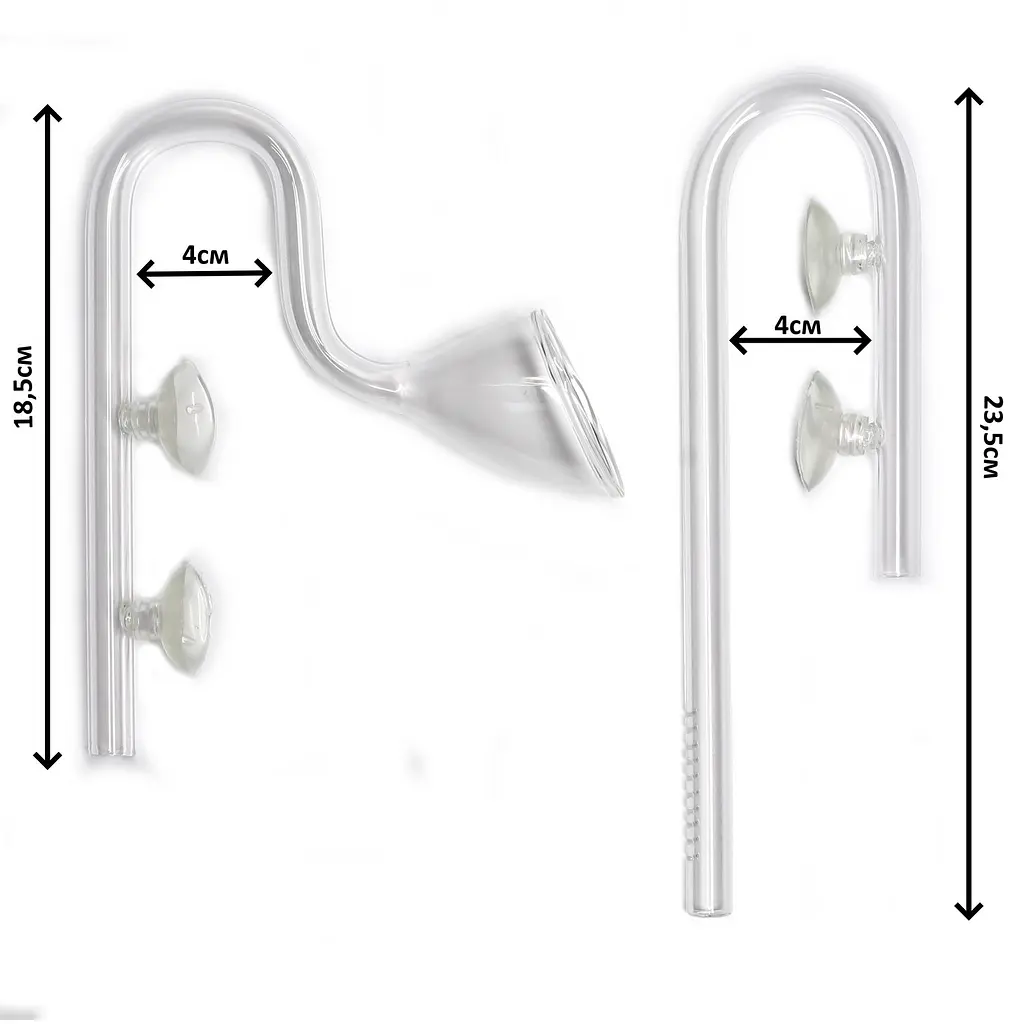 Скляна вхідна і вихідна трубка для шланга 12/16 Aqua Nova (NCO2-GLASSSET-12/16MM) - фото 3