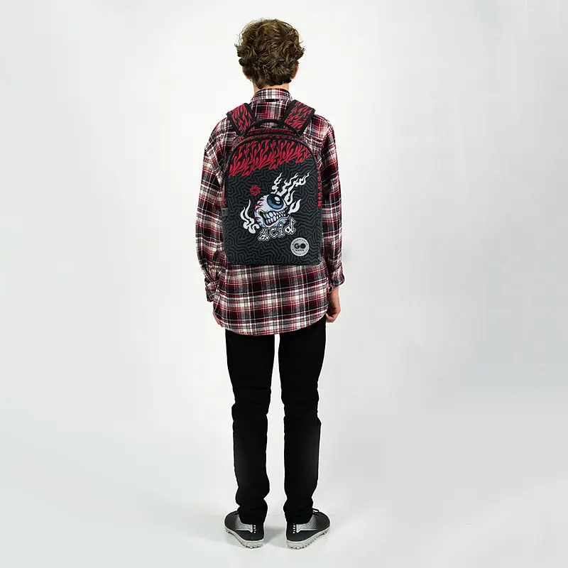 Рюкзак GoPack Teens 135M-4 Чорно-червоний (GO26-135M-4) - фото 15