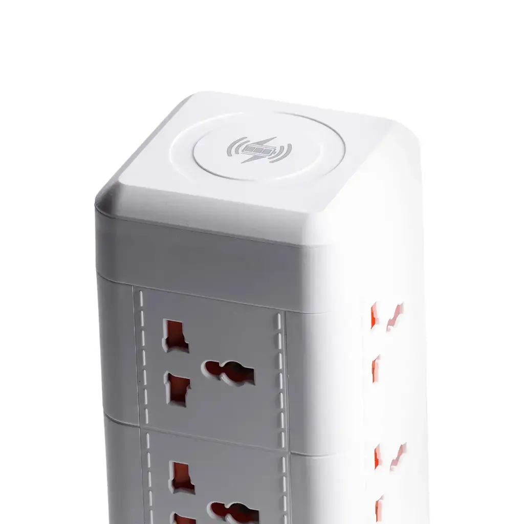 Мережевий фільтр-подовжувач Yiwu HP-5-7MF TOWER  B23 4,8 м 9 розеток 3USB + 1PD  та LED-лампа білий  - фото 9