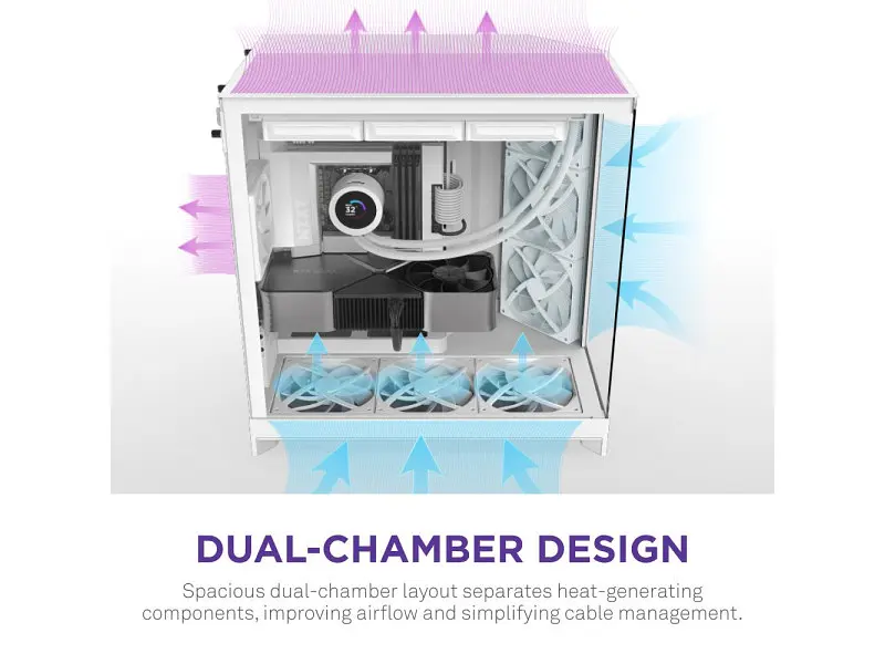 Корпус NZXT H9 Flow White (CM-H92FW-01) - фото 6