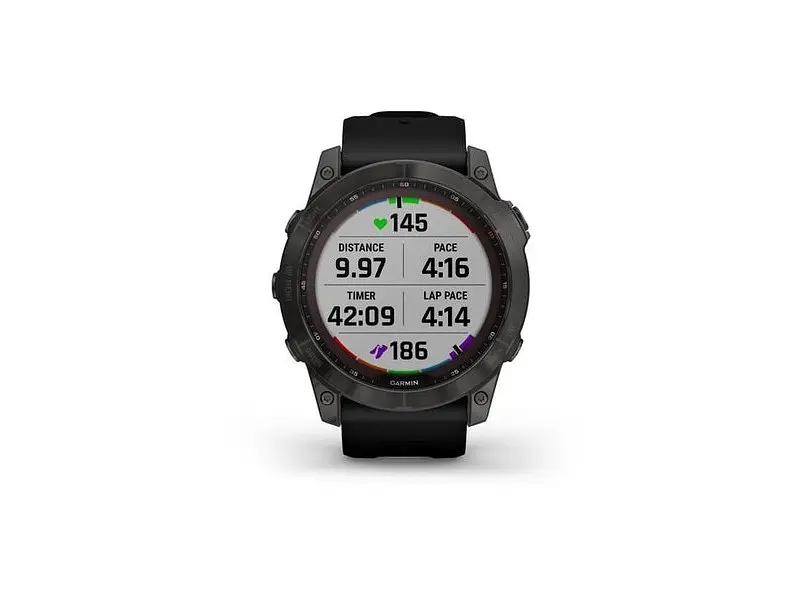 Смарт-годинник Garmin Fenix 7X Sapphire Solar Carbon Gray DLC Titanium with Black Band (010-02541-10/11) - фото 9