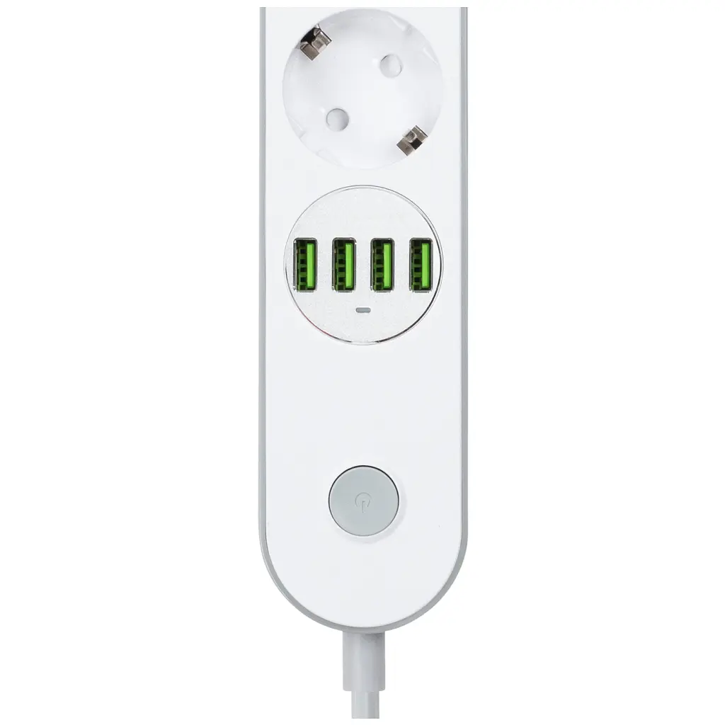 Мережевий фільтр живлення ColorWay CW-CHE44W, 4 розетки/4USB White 2M (CW-CHE44W) - фото 6