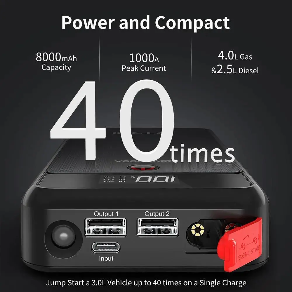 Пуско зарядний пристрій UTRAI Jstar Air Jump Starter бустер авто 1000A 12V - фото 3