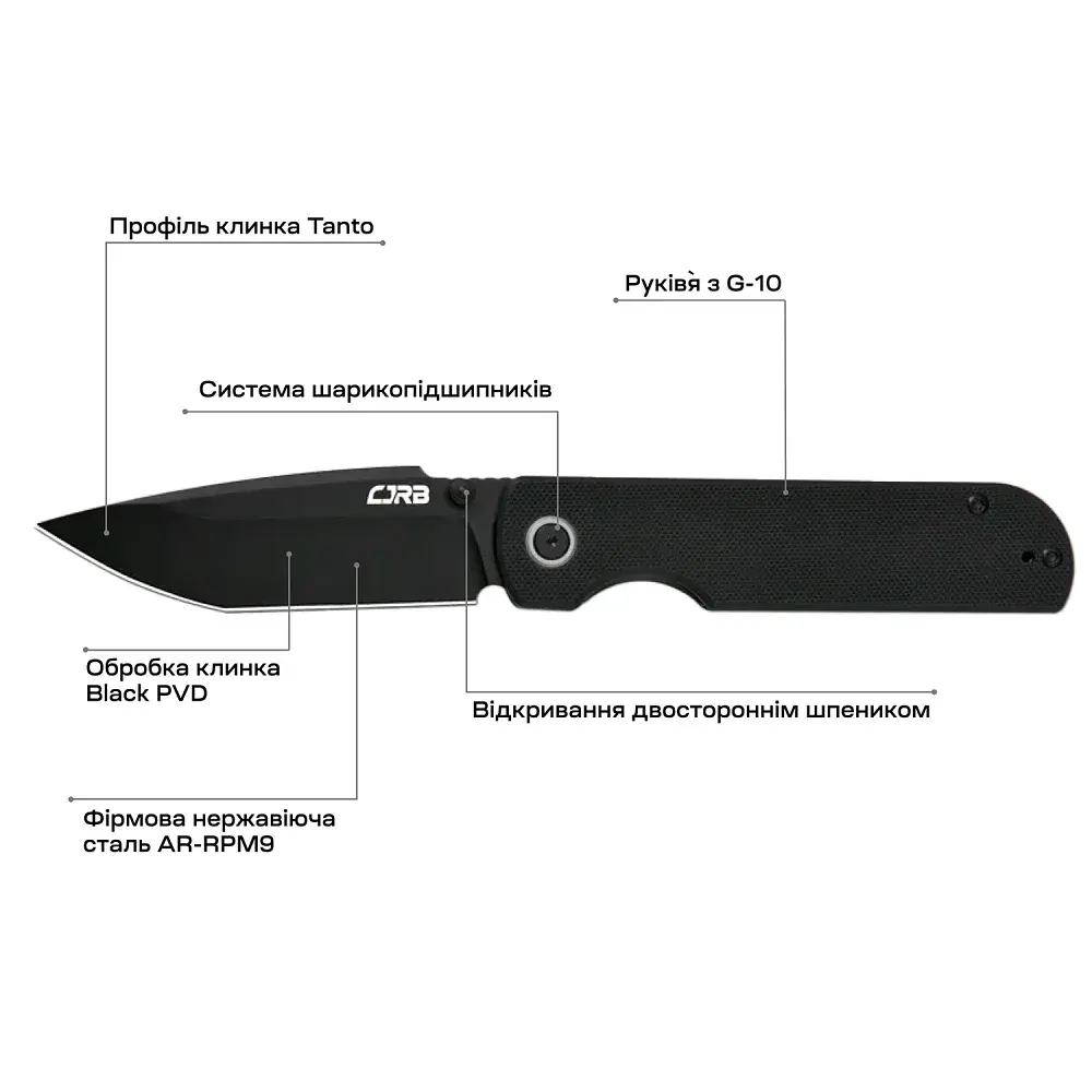 Ніж CJRB Nova Black PVD - фото 6