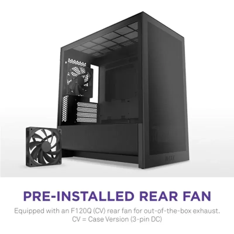 Корпус для ПК NZXT H3 Flow All Black (CC-H31FB-01) - фото 9