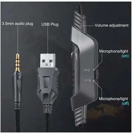 Навушники Onikuma Gaming with LED K6 - фото 5