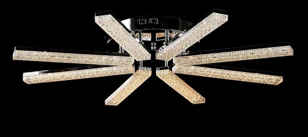 Люстра стельова LED Splendid Ray LT8007/8, 160W, хром/білий, сучасний стиль, діаметр 70 см - фото 3