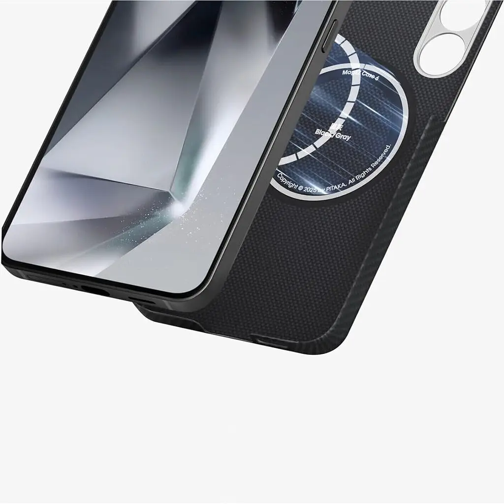 Чехол Pitaka MagEZ Ultra-Slim Classic Twill 600D для Samsung Galaxy S25 Plus Black/Grey (KS2501S) [128410] - фото 6