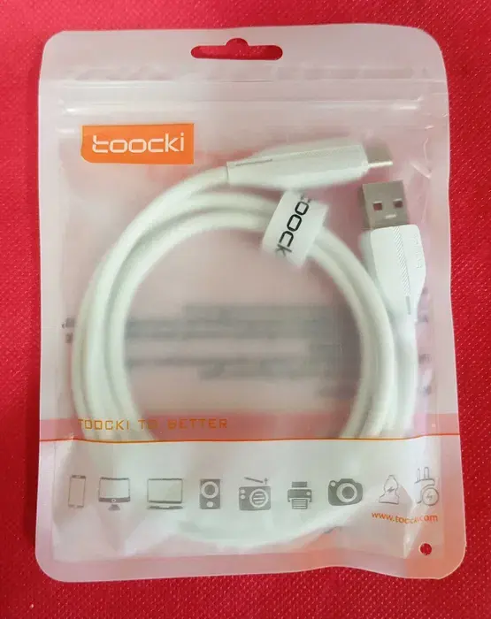Кабель високошвидкісний Toocki USB Type C 6A 100W білий - фото 2
