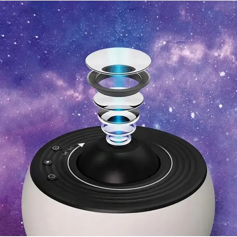 Дитячий нічник проектор зоряного неба + 12 картриджів Galaxy Projector мережевий світильник нічний для дітей спальні з проекцією планетарій для спальні нічник зоряне небо дитячий Білий - фото 11