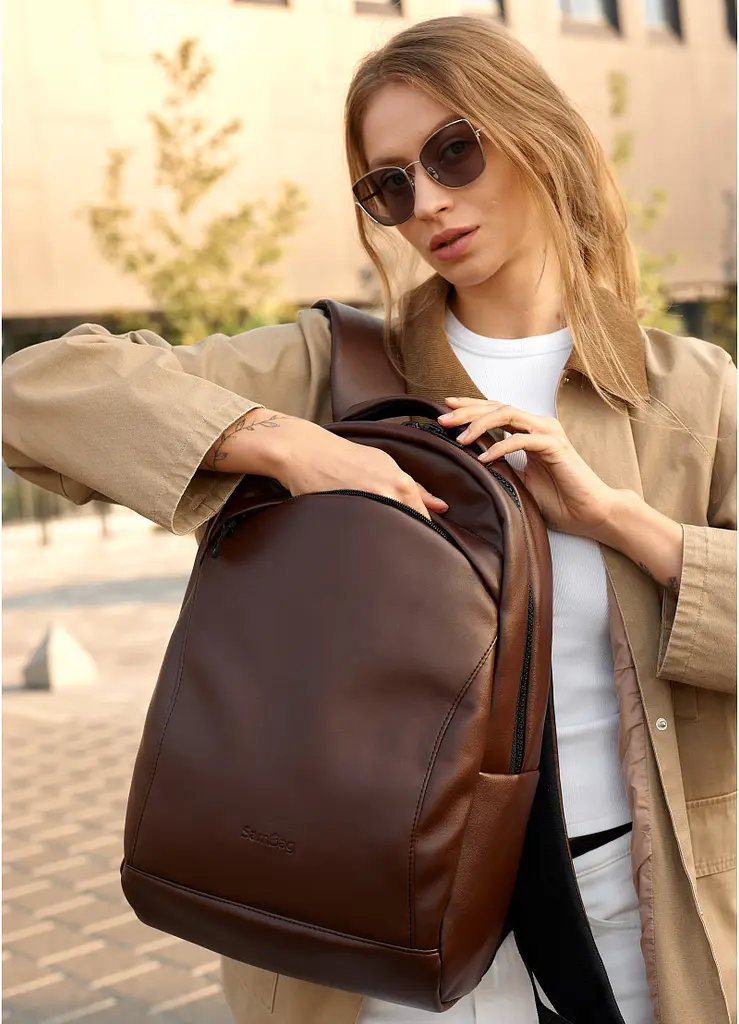 Рюкзак унісекс Sambag Zard LZN шоколадний 46 х 28 х 13 см (25000020) - фото 5