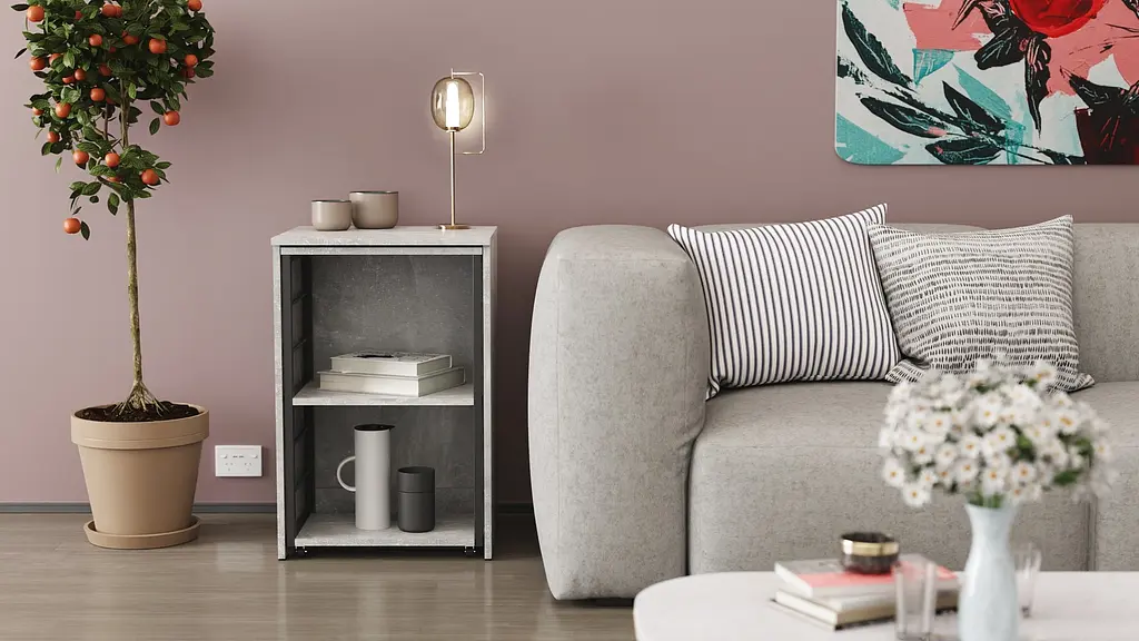 Стіл-тумба трансформер Смарт 2/2 Ferrum-decor 750x1450x600 Чорний метал ДСП Бетон 16 мм (FRD-105108) - фото 8