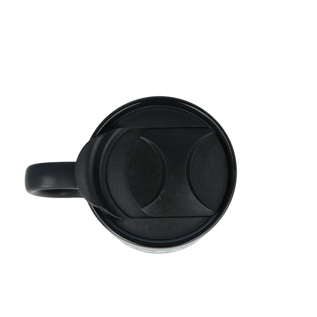 Керамічний кавовий кухоль OldBro Black Classic 400 мл з корковим дном і кришкою - фото 3