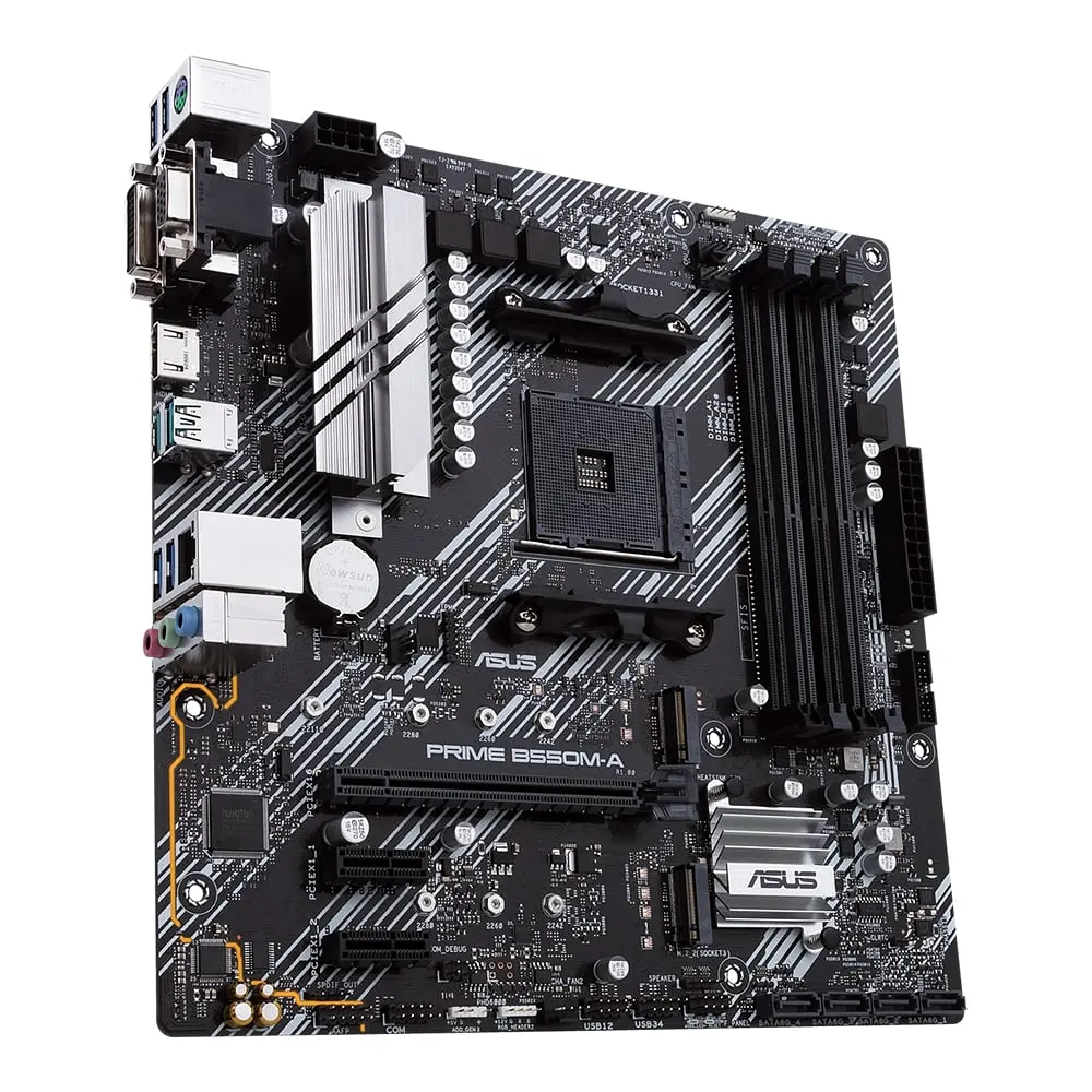 Материнская плата PRIME B550M-A/CSM sAM4 B550 4xDDR4 M.2 HDMI DVI D-Sub CSM mATX Asus teh0019060 - фото 3