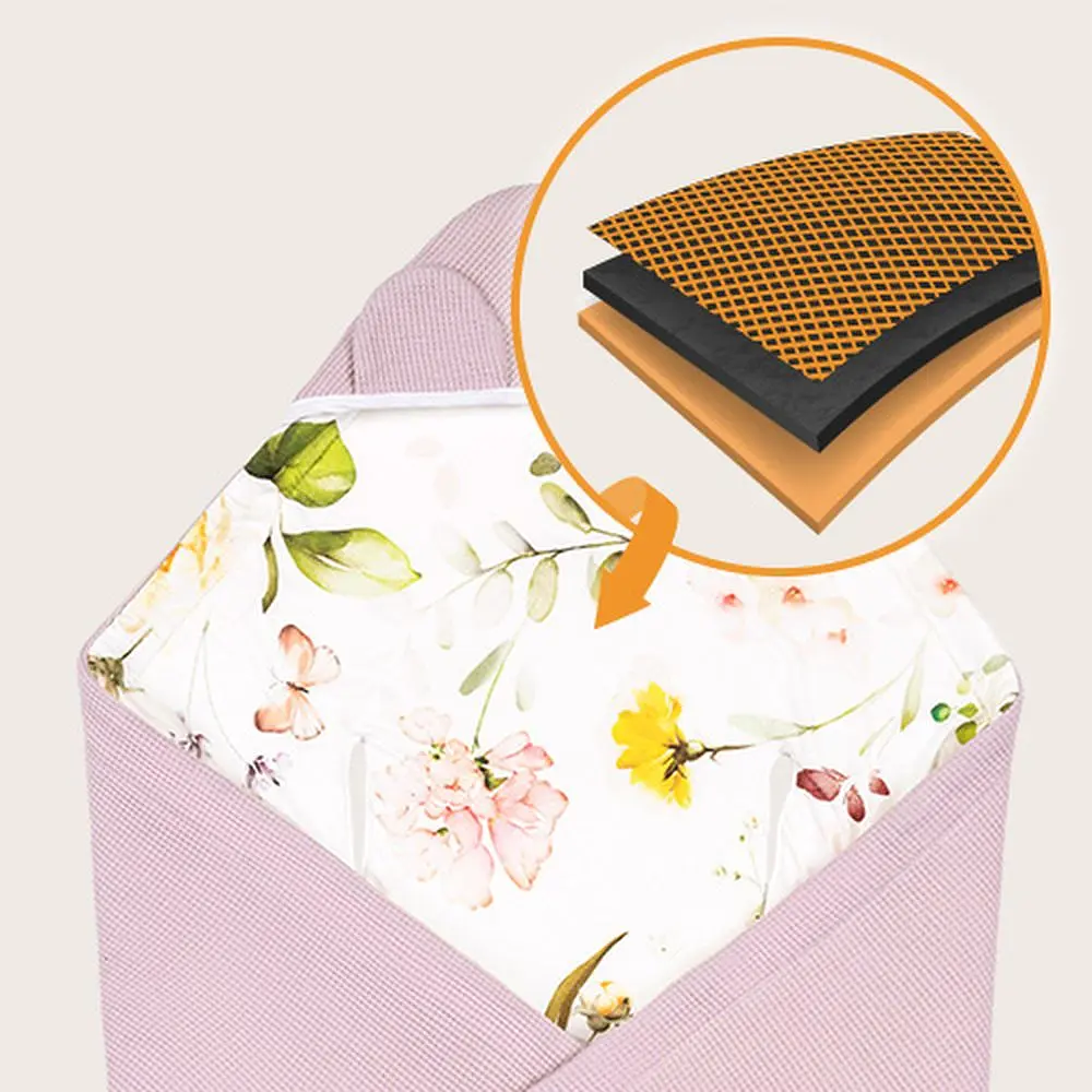 Ковдра для люльки Lionelo Travel Swaddle Blanket pink flower (LO-TRAVEL SWADDLE BLANKET PINK FLOWER) - фото 8
