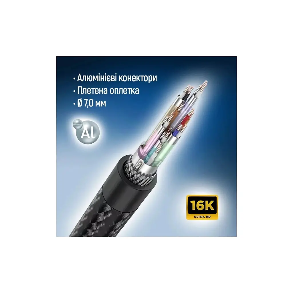 Кабель мультимедійний ColorWay DisplayPort M - DisplayPort M V2.1 16K чорний 1.5 м (CW-CBDP091-BK) - фото 12