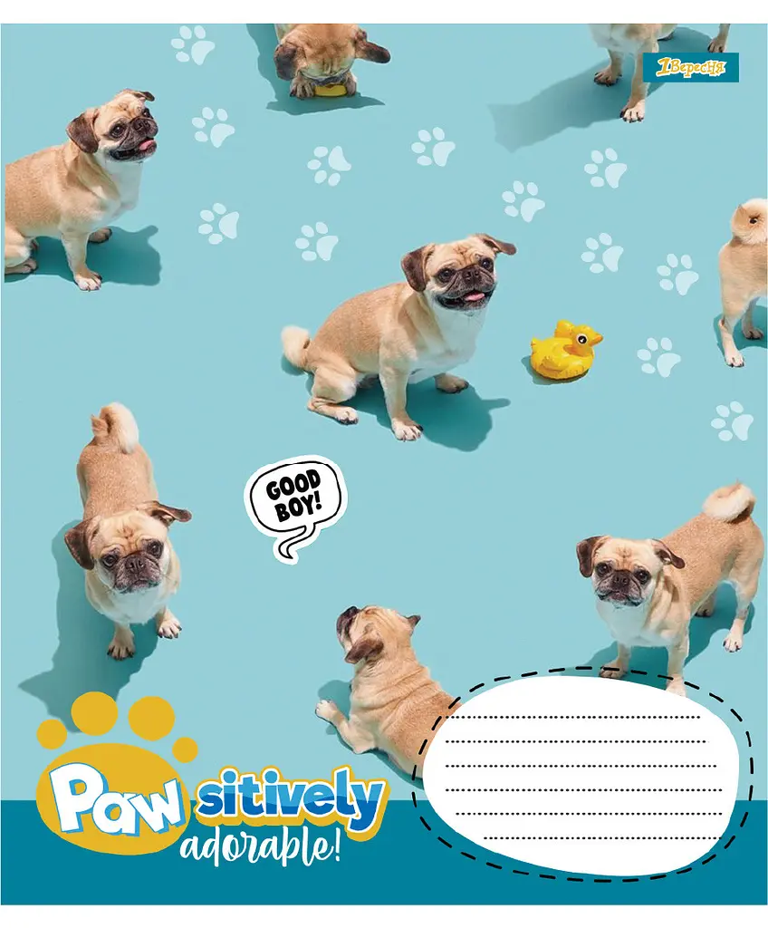Зошит 1 вересня Pawsitively А5, 24 аркуша в лінію (768241) - фото 5