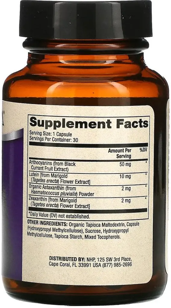 Лютеїн, зеаксантин, астаксантин Dr. Mercola Eye Support, 30 капсул для підтримки очей - фото 2